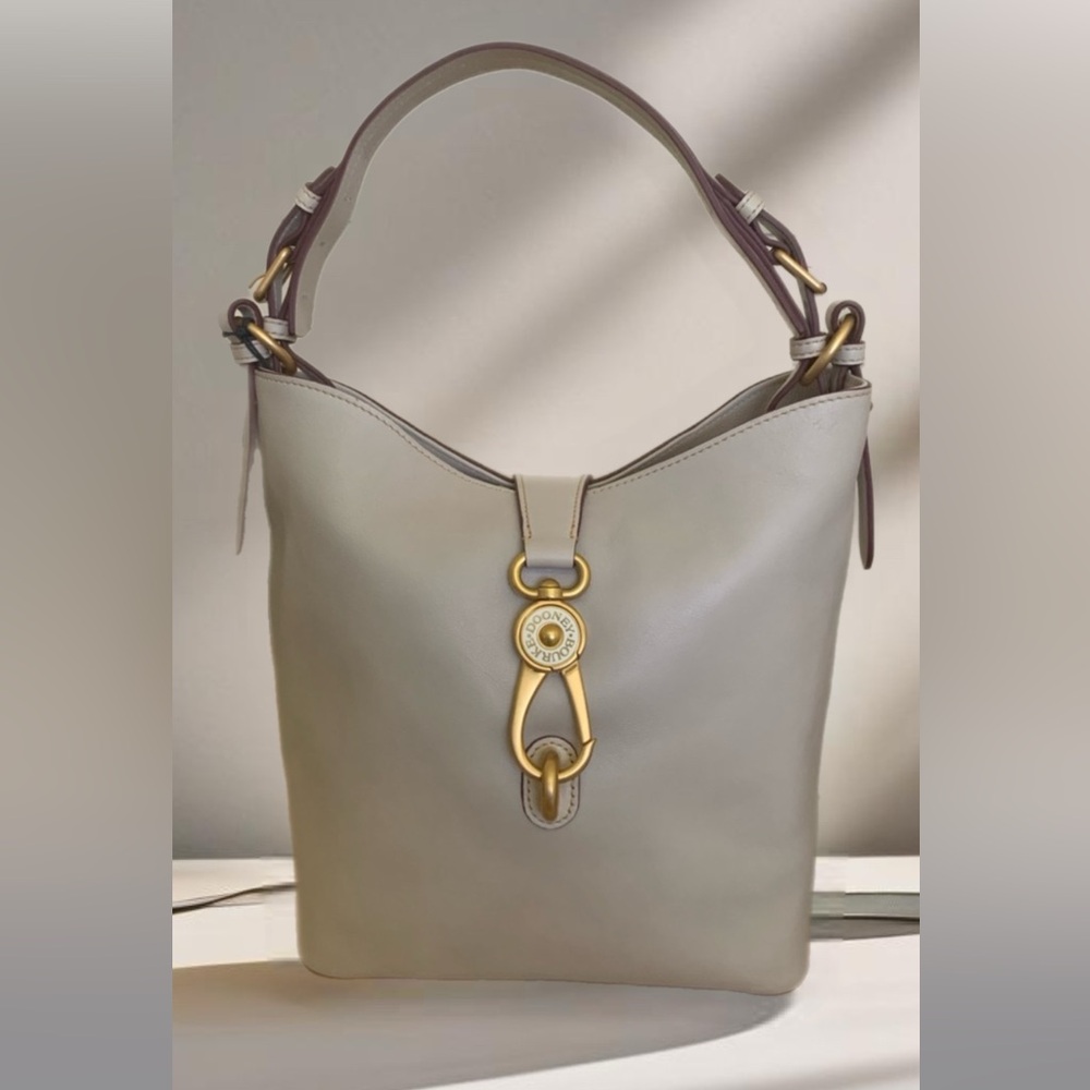 *Brand New*Dooney and Bourke Florentine Ecru Lily Bucket